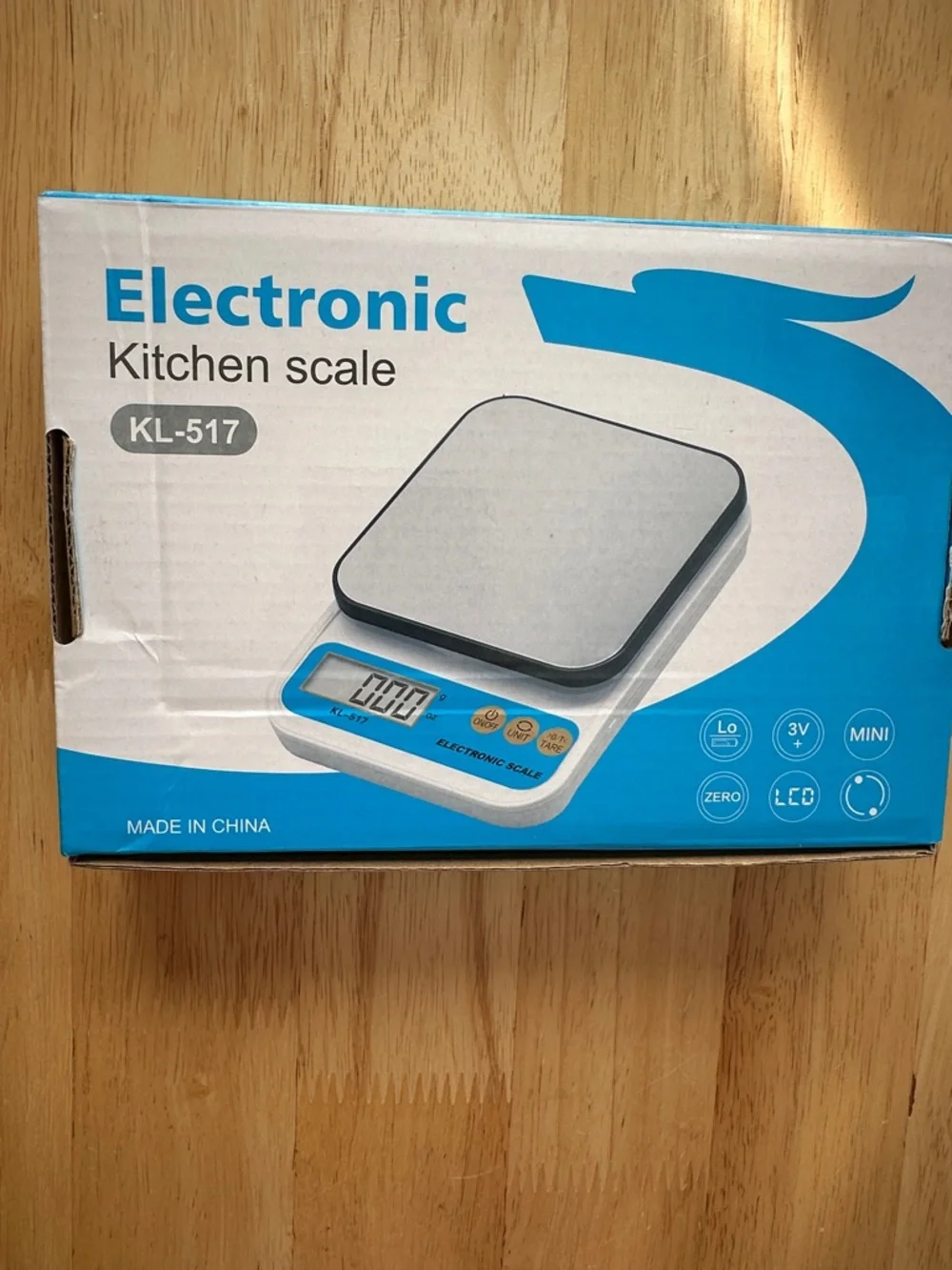 Electronic Kitchen Scale KL-517 - White and Blue